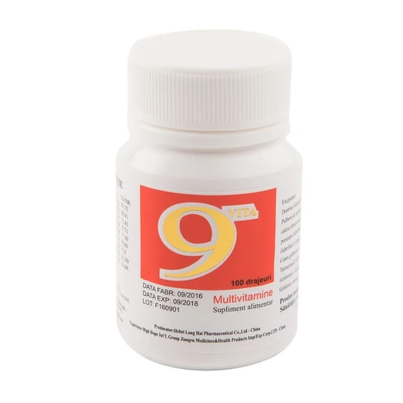Multivitamine 9Vita, 100 drajeuri, Yongkang International China YONG KANG INTERNATIONAL — preț și oferte