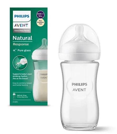Avent SCY933/01 Biberon Natural Response  din sticla 1+ luni 240 ml PHILIPS AVENT — preț și oferte