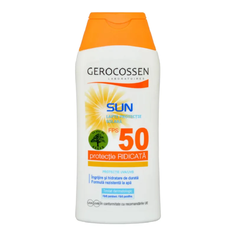 Lapte hidratant cu protectie solara SPF 50 Sun, 200 ml, Gerocossen — preț și oferte