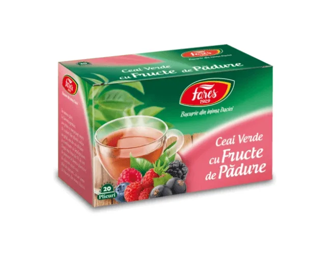 Fares Ceai verde cu fructe de padure 20 plicuri — preț și oferte