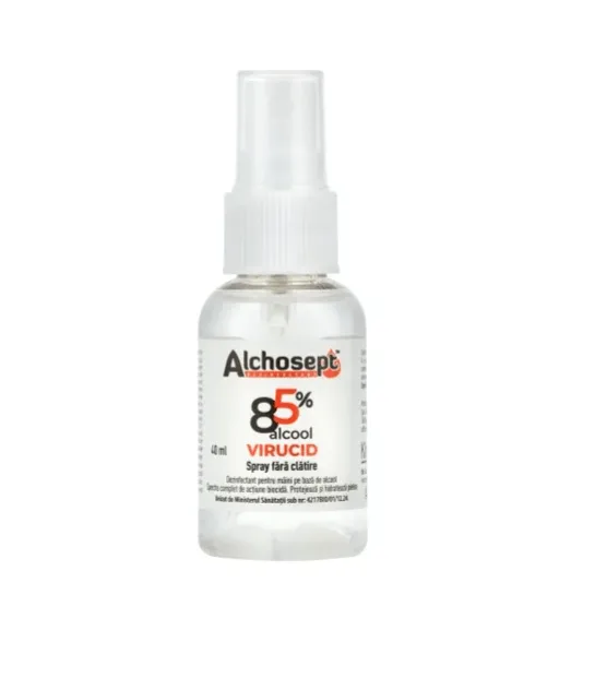 Alchosept Spray dezinfectat maini si tegumente 85% alcool 40 ml Klintensiv — preț și oferte