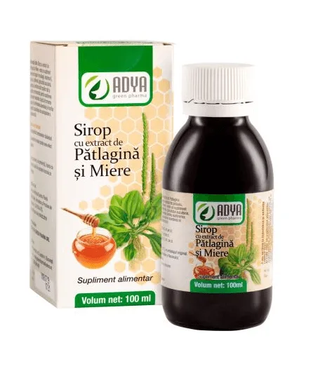 Sirop cu patlagina si miere 100 ml Adya GreenPharma — preț și oferte