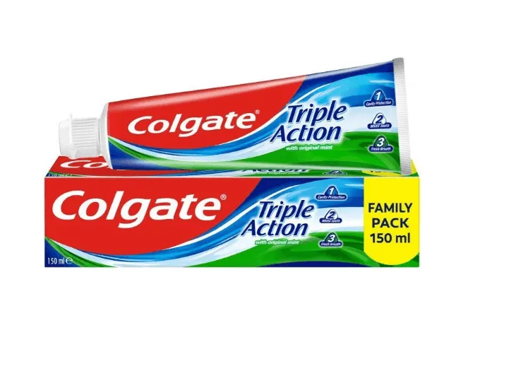 Colgate Pasta de dinti Triple Action Original Mint 150 ml — preț și oferte