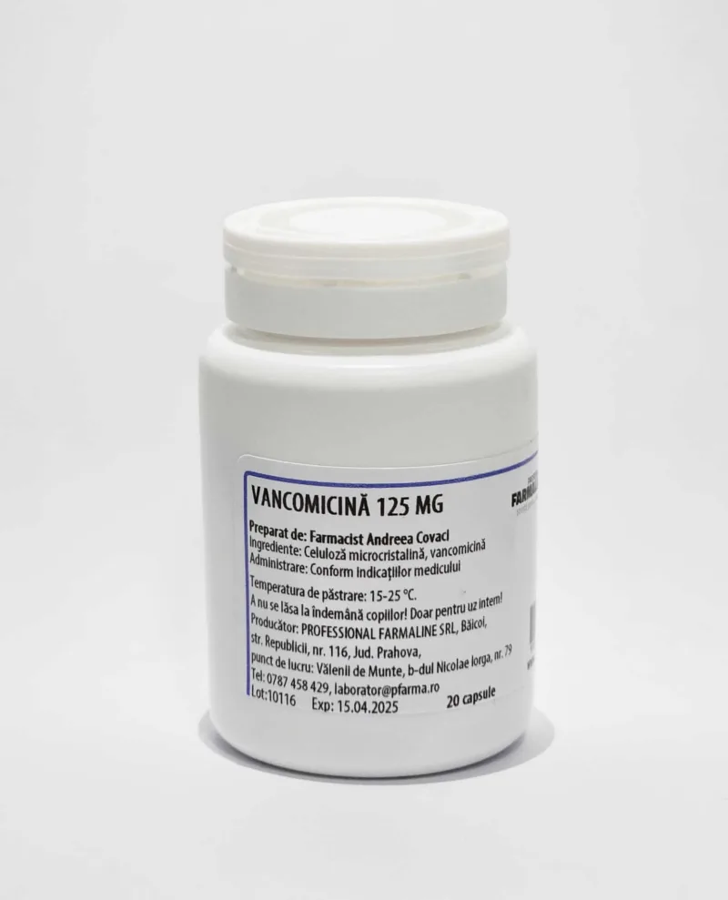 Vancomicina 125 mg 20 capsule Laborator Professional Farmaline — preț și oferte