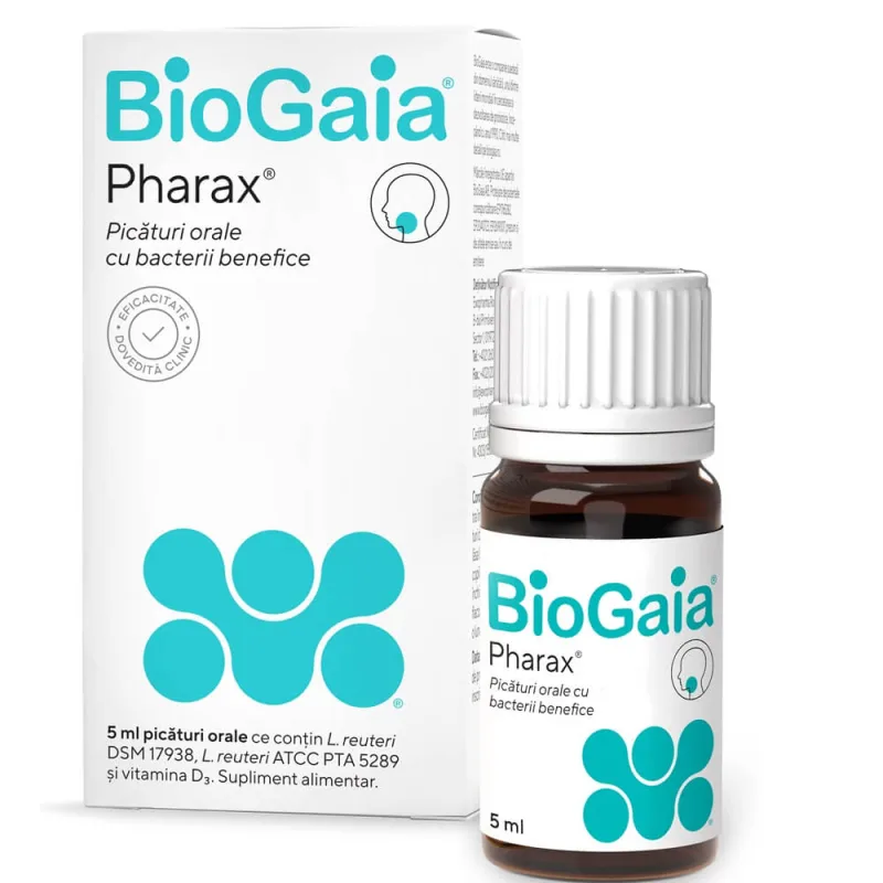 BioGaia Pharax D3 picaturi orale pentru copii 5 ml EWOPHARMA — preț și oferte