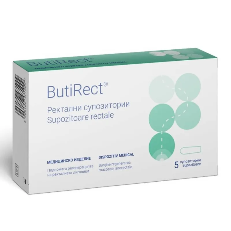 Butirect Supozitoare rectale 5 bucati NATURPHARMA — preț și oferte