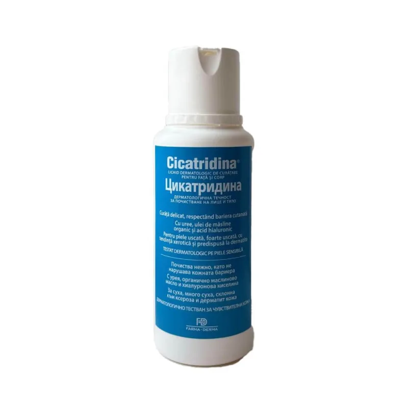 Cicatridina Cleanser lichid dermatologic de curatare fata si corp 250 ml Farma-Derma — preț și oferte