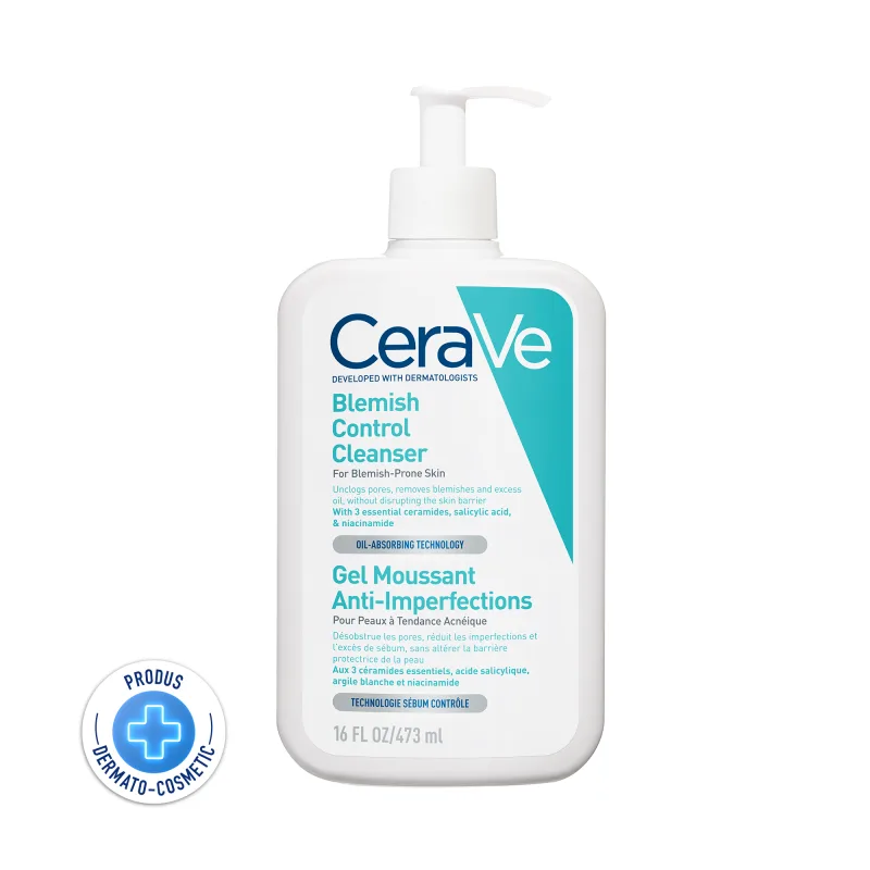 Cerave Gel spumant de curatare anti-imperfectiuni pentru tenul cu tendinta acneica 473 ml — preț și oferte