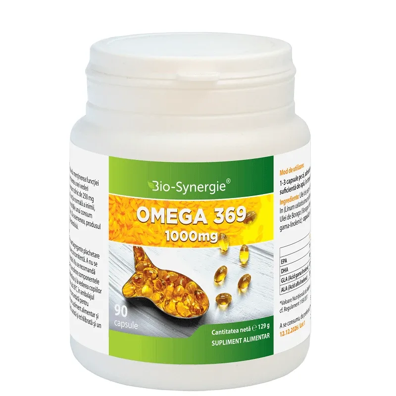 Omega 369, 1000 mg, 90 capsule, Bio Synergie — preț și oferte