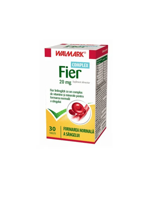 Fier complex 20 mg 30 tablete WALMARK — preț și oferte