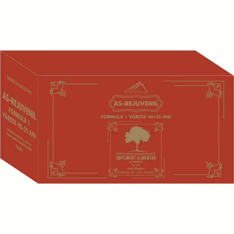 As - Rejuvenil Formula 1 Varsta 40-55 ani 30 plicuri Carpatica Plant Extract — preț și oferte