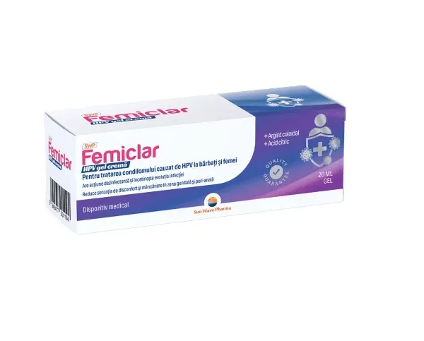 Femiclar HPV Gel gingival 20 ml SUN WAVE PHARMA — preț și oferte