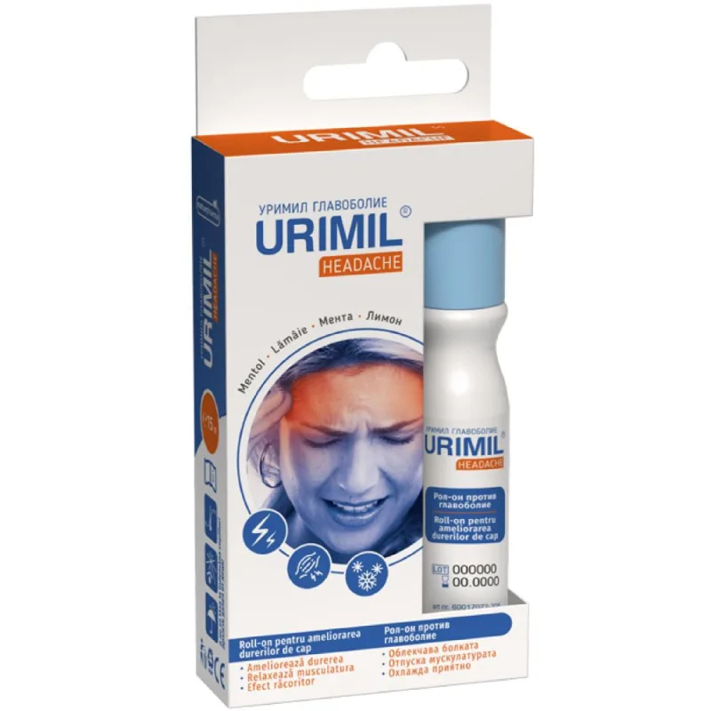 Urimil headache roll-on pentru migrene NATURPHARMA — preț și oferte