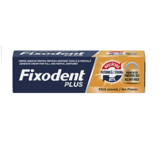 Fixodent Plus Strong Bite Crema adeziva pentru proteza dentara 40 g — preț și oferte