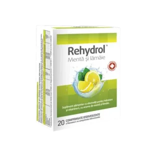 Rehydrol menta si lamaie 20 comprimate efervescente