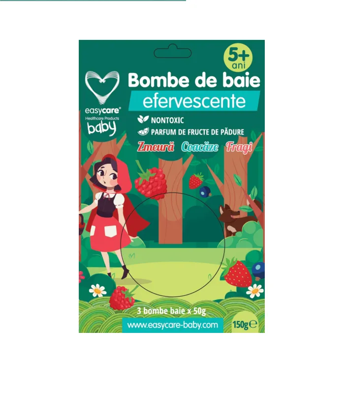 Easycare Baby Bombe de baie efervescente pentru copii Fructe de padure +5 ani  3 bucati — preț și oferte