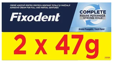 Fixodent Complete Fresh crema adeziva 2 x 47 g duopack — preț și oferte