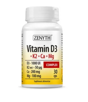 Vitamina D3+K2+Ca+Mg Complex 30 capsule