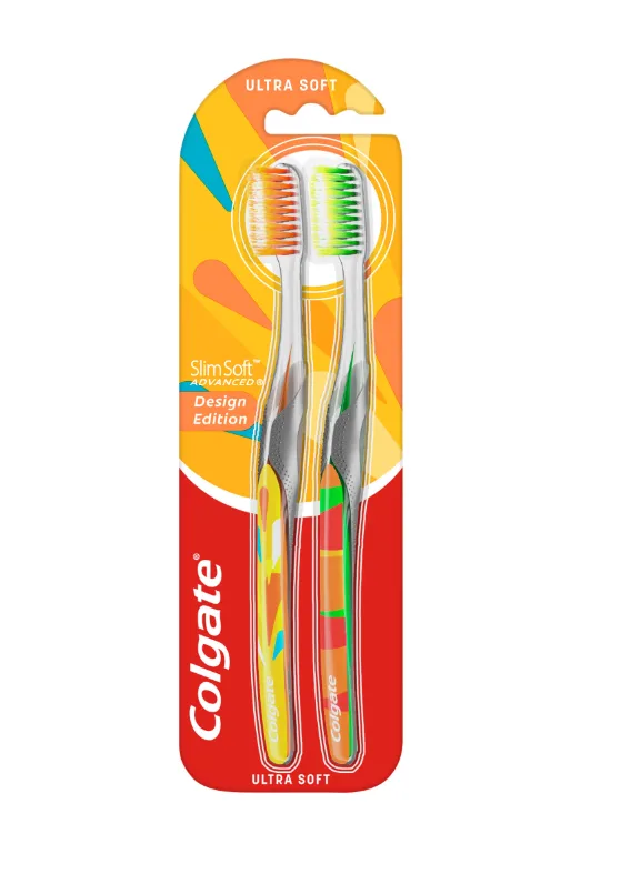 Colgate Slim Soft Advanced Design Edition Ultra Soft Periuta de dinti 2 bucati — preț și oferte