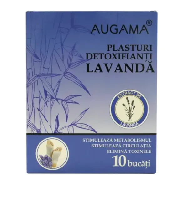 Augama Plasturi detoxifianti cu lavanda pentru talpi 10 cm x 12 cm 10 bucati — preț și oferte