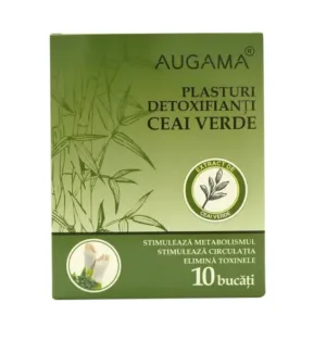Augama Plasturi detoxifianti cu ceai verde pentru talpi 10 cm x 12 cm 10 bucati