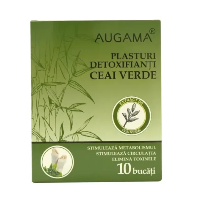 Augama Plasturi detoxifianti cu ceai verde pentru talpi 10 cm x 12 cm 10 bucati — preț și oferte