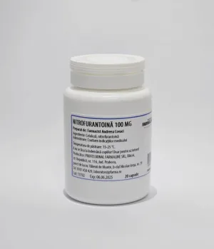 Nitrofurantoina 100 mg  20 capsule