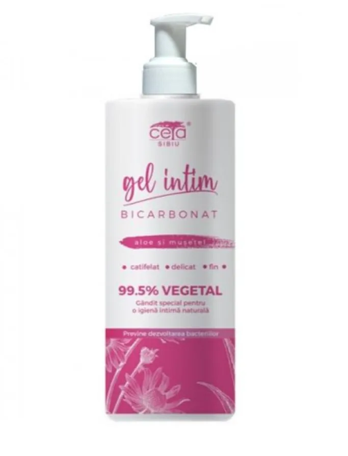 Ceta Sibiu Gel intim 99.5% vegetal cu bicarbonat, aloe si musetel 200 ml — preț și oferte