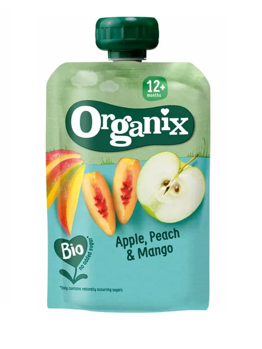 Organix Piure bio de mere, piersici si mango 12+ luni 100 g — preț și oferte