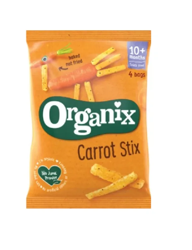 Organix Sticksuri bio din porumb cu morcovi 10+ luni 4 x15 g — preț și oferte