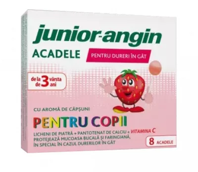 Junior - Angin acadele aroma capsuni 8 bucati Divapharma — preț și oferte