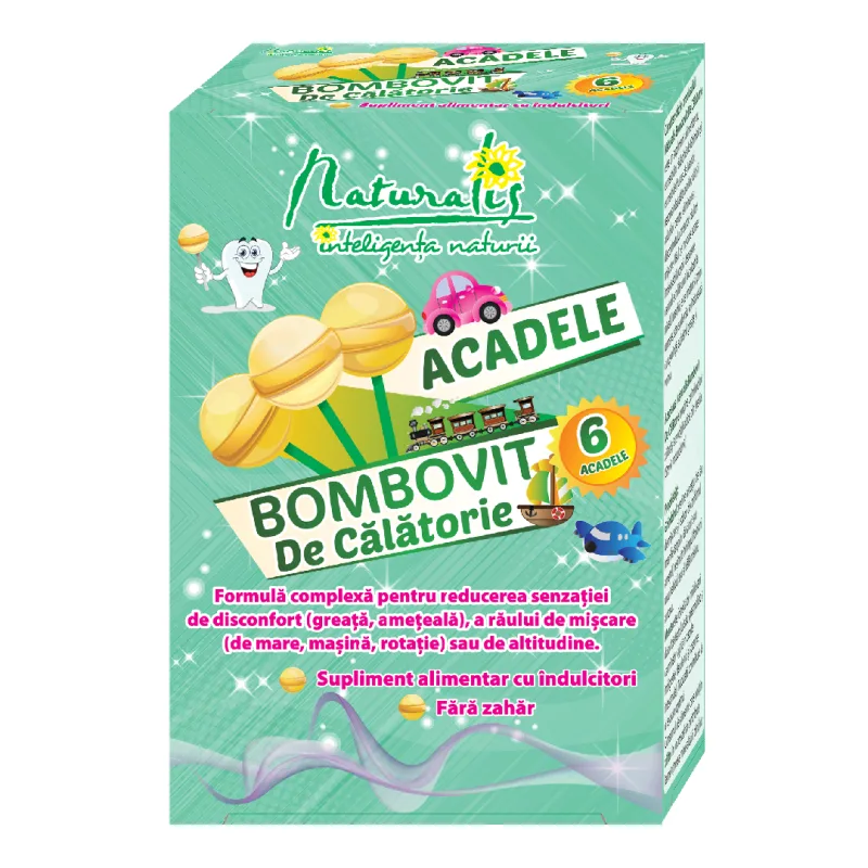 Acadele Bombovit de Calatorie, 6g, 6 acadele, Naturalis — preț și oferte