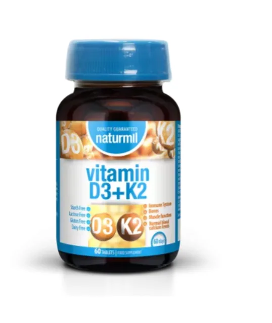 Vitamina D3 + K2 60 comprimate tablete Type Nature — preț și oferte