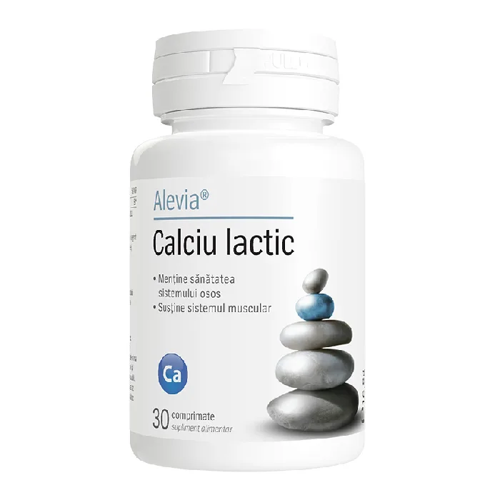 Calciu lactic, 30 comprimate, Alevia — preț și oferte