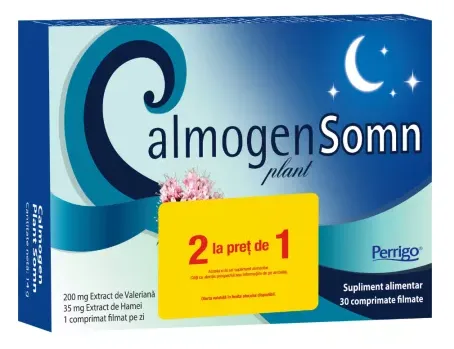 Calmogen Plant Somn 30 comprimate filmate duopack 2 la pret de 1 Omega Pharma — preț și oferte