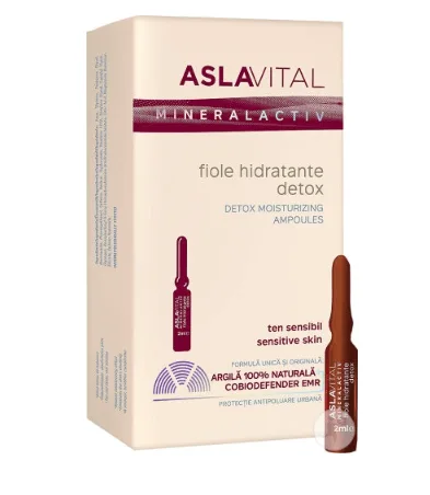 Aslavital Mineralactiv fiole hidratante detox 7 fiole — preț și oferte