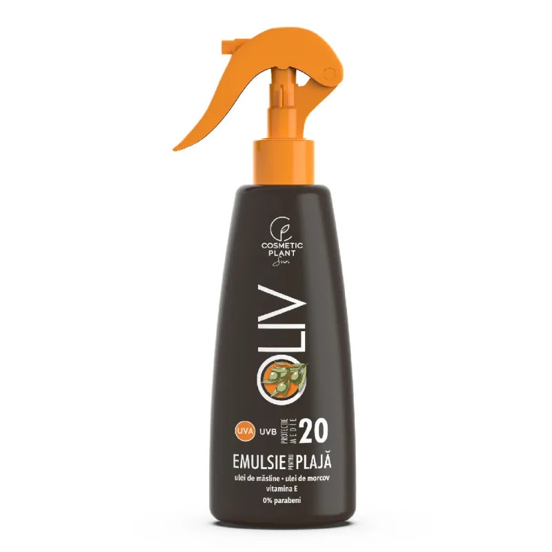 Emulsie plaja cu ulei de morcov si masline SPF20, OLIV, 200 ml, CosmeticPlant COSMETIC PLANT — preț și oferte