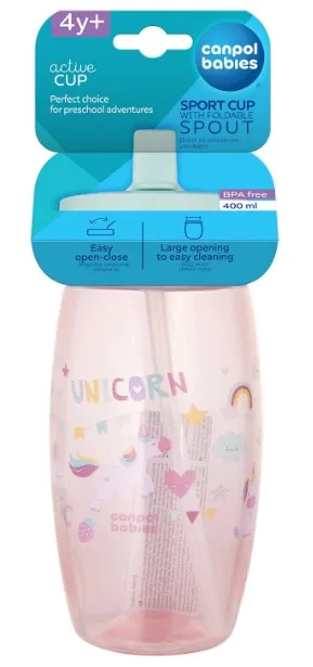 Canpol 56/618 cana roz cu pai pliabil 400ml CANPOL BABIES — preț și oferte