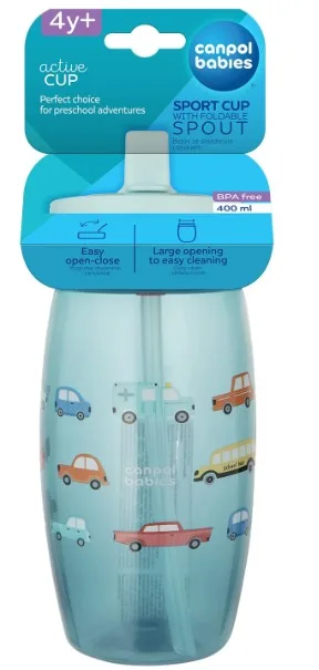 Canpol 56/618 cana albastra cu pai pliabil 400 ml CANPOL BABIES — preț și oferte