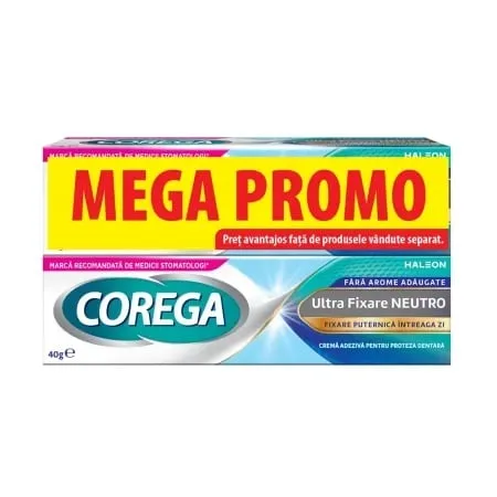 Corega ultra fixare neutro X 40G  duopack mega promo Glaxo — preț și oferte
