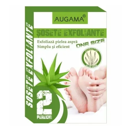 Augama sosete exfoliante cu aloe pentru talpi, 2 perechi X 1 set Henan Kangdi — preț și oferte