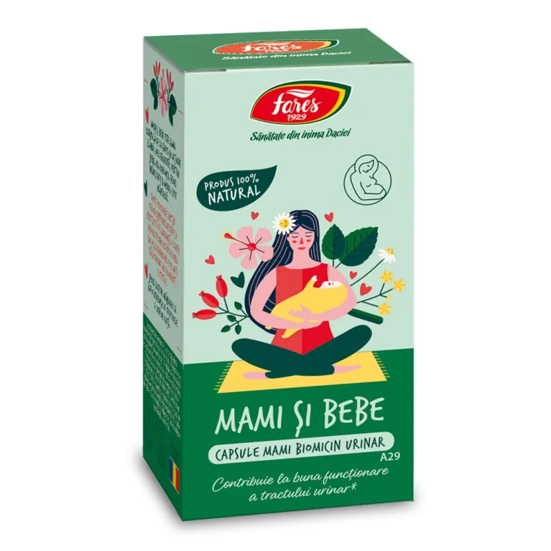 Biomicin Urinar Mami si Bebe A29, 30 capsule, Fares — preț și oferte