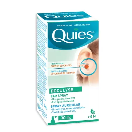 Quies doculyse spray auricular eliminare dopuri de ceara X 30ml — preț și oferte