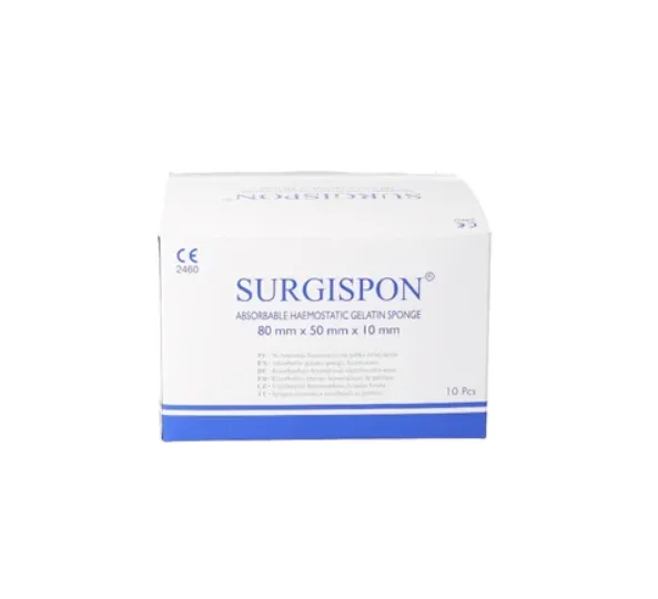 Surgispon Burete hemostatic 80 mm x 50 mm 10 bucati — preț și oferte