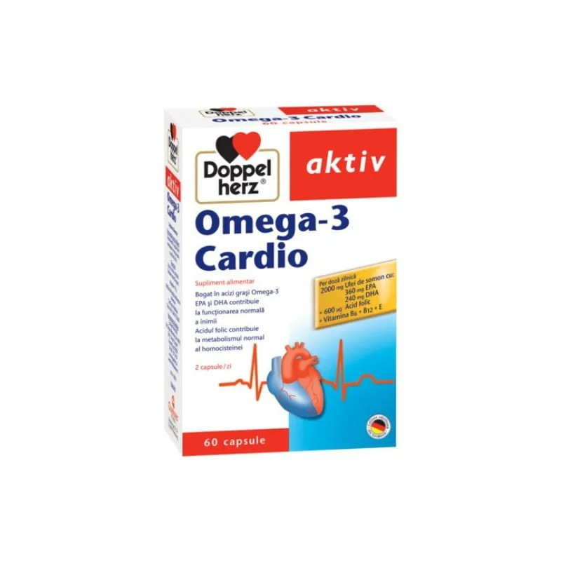 Omega-3 Cardio pentru inima, 60 capsule, Doppelherz — preț și oferte