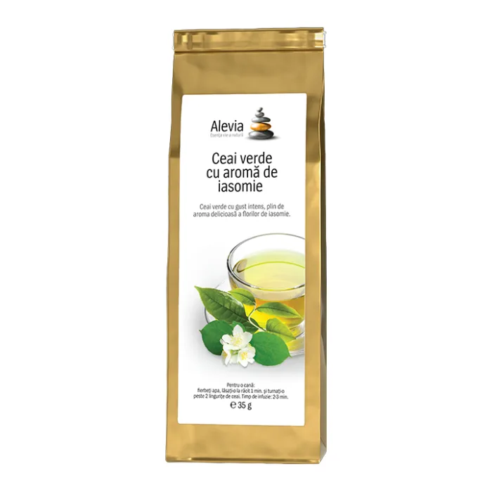 Ceai verde cu aroma de iasomie, 35 g, Alevia — preț și oferte