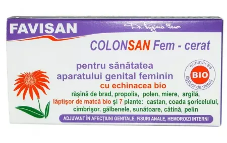 Colonsan Fem - cerat cu 7 plante 12 supozitoare Favisan — preț și oferte