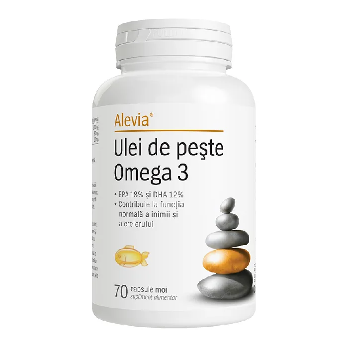 Ulei de peste Omega 3, 70 capsule, Alevia — preț și oferte