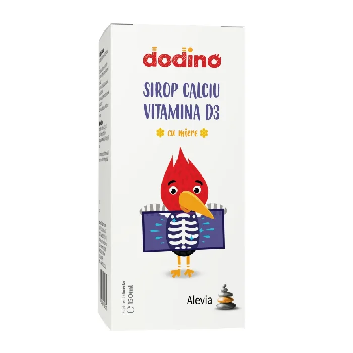 Sirop calciu vitamina D3 cu miere Dodino, 150 ml, Alevia — preț și oferte