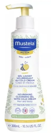 Mustela Bebe Gel De Curatare Nutritiv Cu Cold Cream Si Ceara De Albine Organica 300ml — preț și oferte